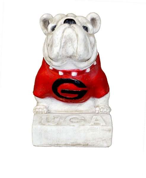 georgia bulldog ceramic statue