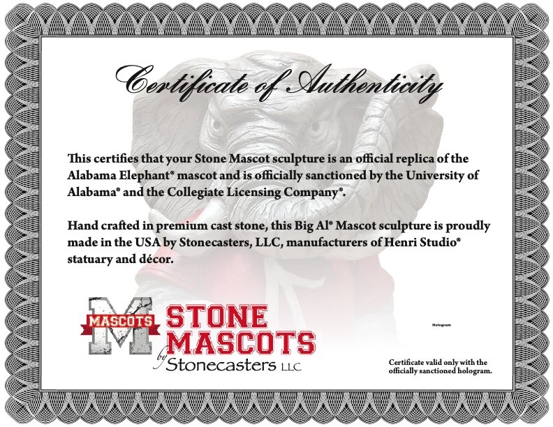 University of Alabama Big Al College Stone Mascot Stone Mascots 